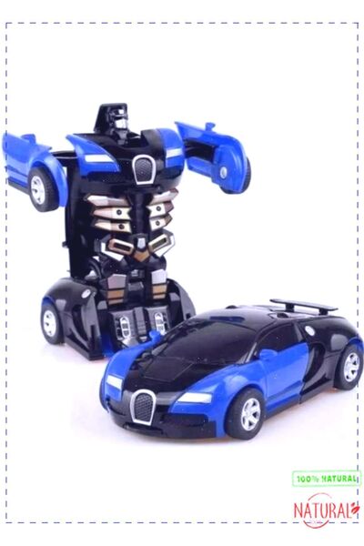OMZ 2li Bugatti Robota Dönüşen Oyuncak Araba Kız Erkek Cocuk Egitici Montesso...