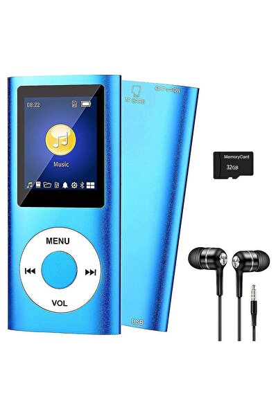 JUNGLEE METAL MP3 ÇALAR DİJİTAL EKRANLI MP4 PLAYER FM RADYO 32GB HAFIZA KARTI...