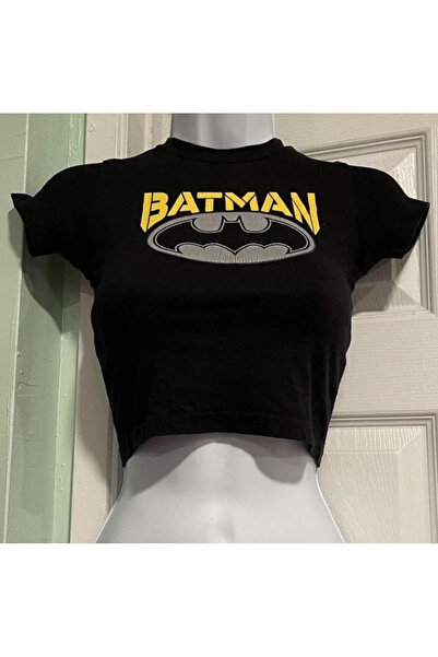 Gofeel Y2k Batman Detail Tech Crop Top