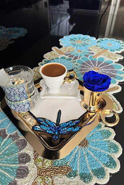 bibashka Mavi Yusufçuk Motifli 2li Kokteyl Peçete