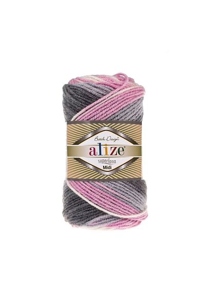Alize Superlana Midi Batik 1 Piece Hand Knitting Thread 6955