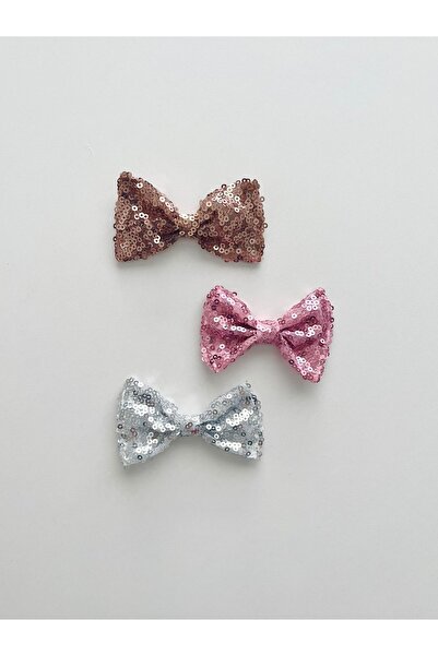 COOLMINIES Σετ 3 αγκράφες για κοριτσάκι - Φιόγκος με παγιέτες