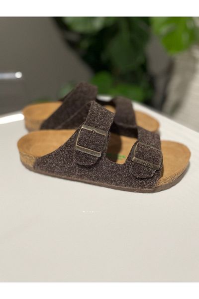 Land of Cork Унисекс чехли с анатомична естествена коркова подметка от естествен филц и вълна