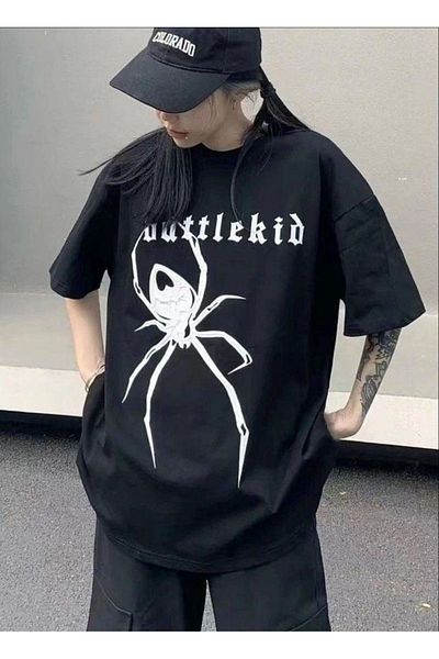 Gofeel Battle Kid Spider Λεπτομερές μπλουζάκι Unisex Oversize