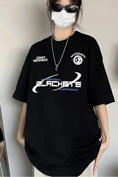 Gofeel Unisex Oversize T-shirt - Λεπτομέρεια Blachets