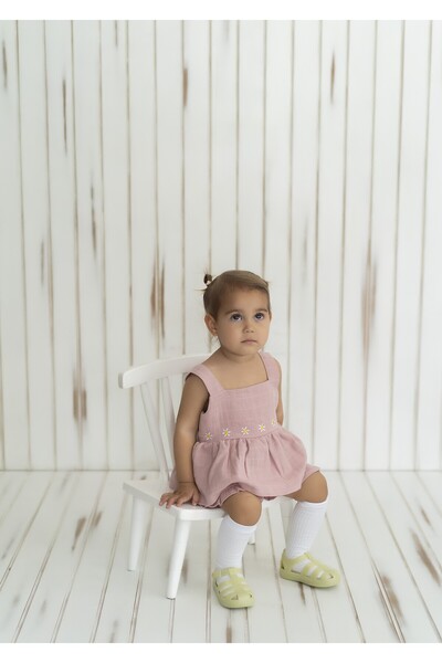 Kirazkids Stylish Strappy Muslin Shorts Set