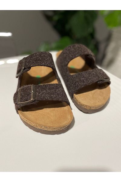 Land of Cork Унисекс чехли с анатомична естествена коркова подметка от естествен филц и вълна