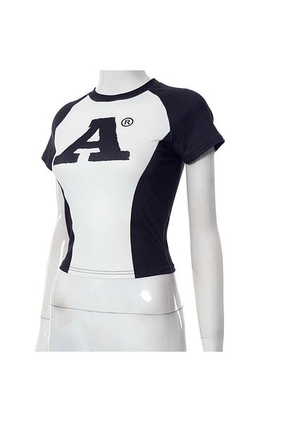 Gofeel Y2k ''A'' Design - Tech Crop Top