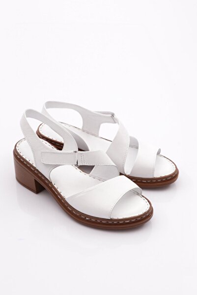 DGN Γυναικεία σανδάλια White Tan Γνήσιο Δέρμα - Δέσιμο στην πλάτη 41235109