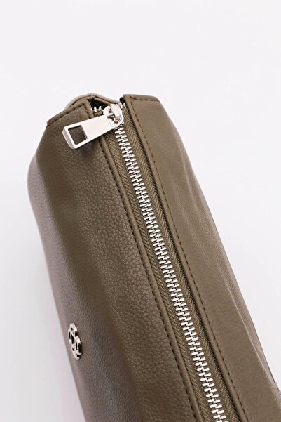 DGN Γυναικεία τσάντα χιαστί πολλαπλών ματιών Χακί 1372856