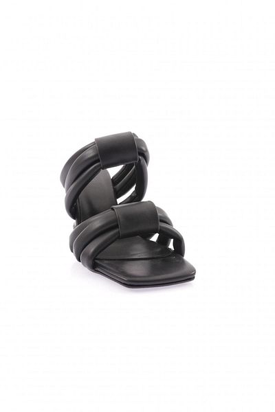 DGN 5045-23y Papuci cu toc tip goblet pentru femei, negri