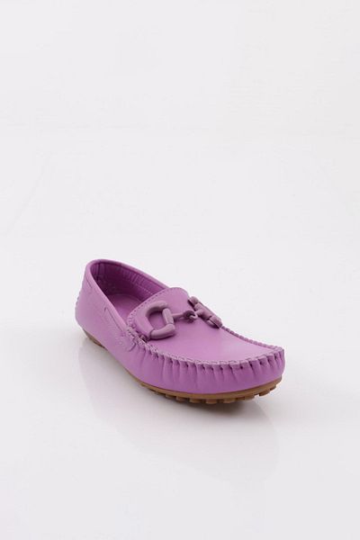 DGN K105 Pantofi Mocasini Accesorii Dama Liliac Piele Veritabila