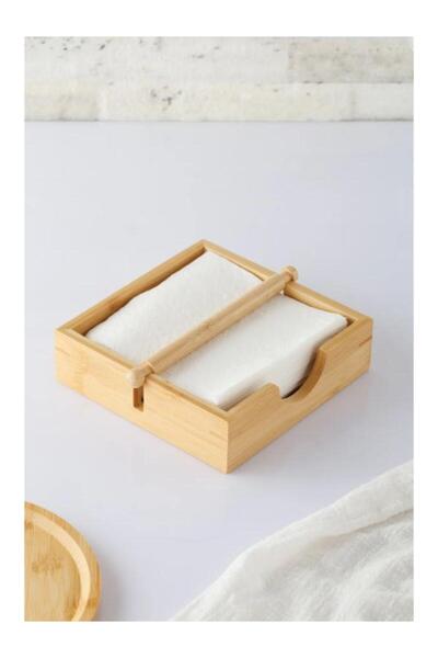 PANJI Bambu Masaüstü Kare Peçetelik