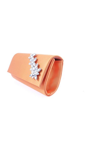 DGN Orange Satin Women's Evening Dress Clutch Bag - 51063152
