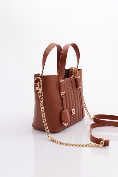 DGN Tan 602 Women's Wallet Attached Bag