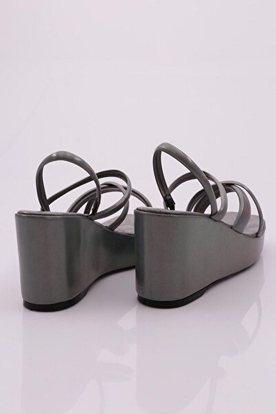 DGN Black Women's Sandals - 810 Model, Wedge Sole and Cross Strap