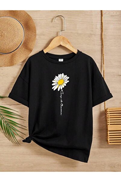 NoVibe Papatya Štampano Dece T-shirt - Kratki rukav, 100% pamuk