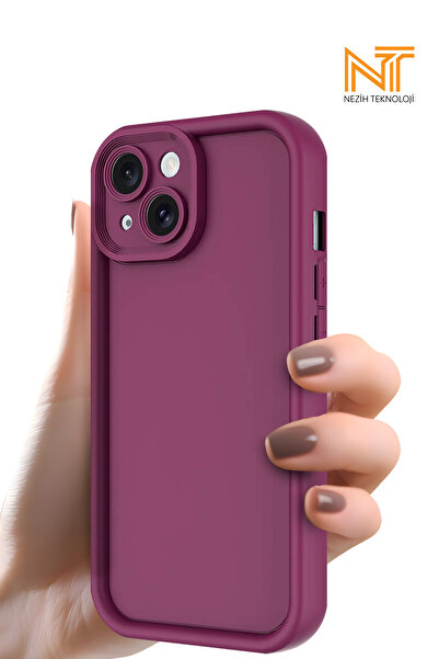 Nezih Case غطاء بتصميم أنيق لامع مع حماية للكاميرا متوافق مع هاتف Apple iPhon...