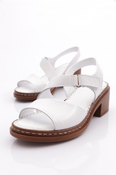 DGN Γυναικεία σανδάλια White Tan Γνήσιο Δέρμα - Δέσιμο στην πλάτη 41235109