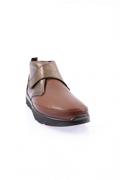 DGN Γυναικείες μπότες Velcro Λεπτομερείς Μπότες Tan Crocodile Γνήσιο δέρμα 21677103