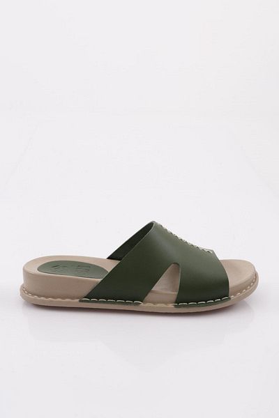 DGN P33 Papuci de damă din piele naturală kaki