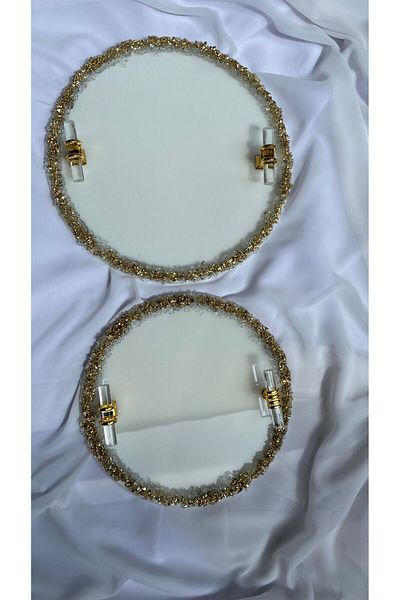 Z&B FLOWERS Epoxy and Groom Brown Color Promise and Engagement Tray Set