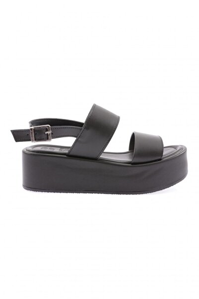 DGN 9910-23Y Women's Strappy Thick Sole Sandals Black