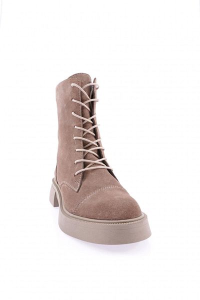 DGN Γυναικείες μπότες με κορδόνια Mink Suede Γνήσιο δέρμα 46102678