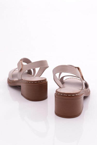 DGN Silver Tan Genuine Leather Women's Sandals - Back Tie 41235109