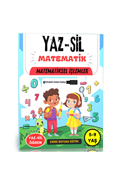 Enine Boyuna Eğitim Mathematical Operations Write-And-Erase Book (5-9 Years)