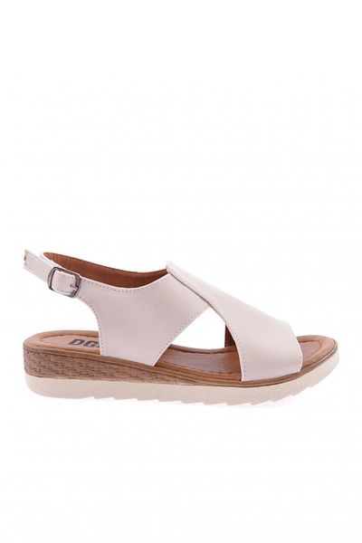 DGN 706-23y Sandalen mit Knöchelriemen und T-Riemen für Damen in Nude