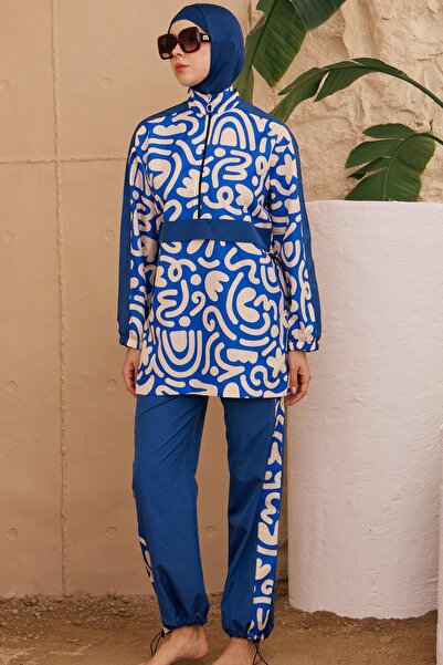 Starinci Mayo Indigo Swimsuit Fabric Scarf Bone