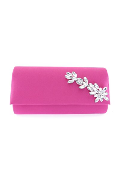 DGN Fuchsia Satin Women's Evening Dress Clutch Bag - 51063152