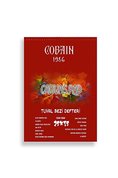 Bordosanat Cobain 1986 Tuval Bezinden Akrilik Ve Yağlıboya Defteri 10 Yaprak ...