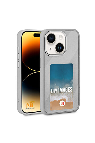 Nezih Case Apple iPhone 15 Uyumlu Ekranı Yansıtan  Akıllı NFC Kapak Kılıf