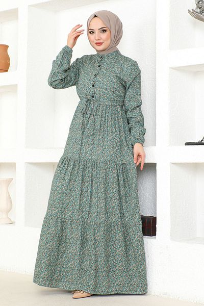 MSK Fashion Φόρεμα με κουμπιά με τραγανό σχέδιο
