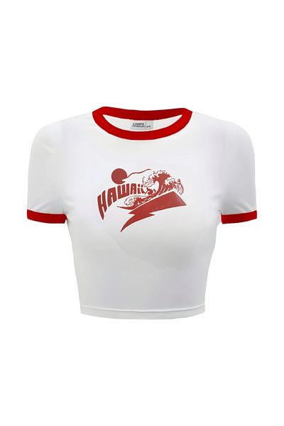 Carpe Hawaiian Piping Crop Top