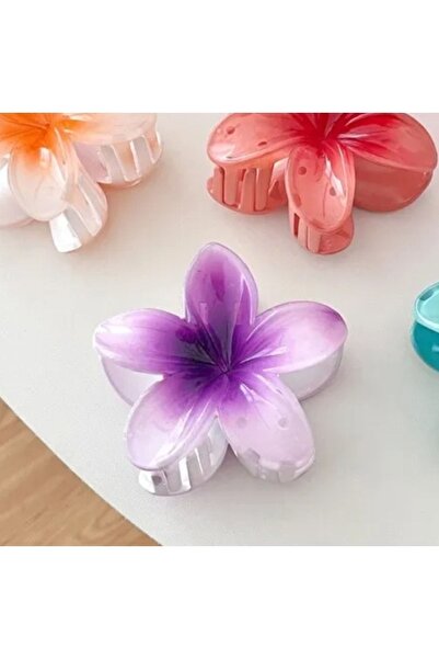 Monalisa Kadın Mor Çiçek Toka & Çevre Dostu & Yüksek Kalite (Büyük Boy 8cm)