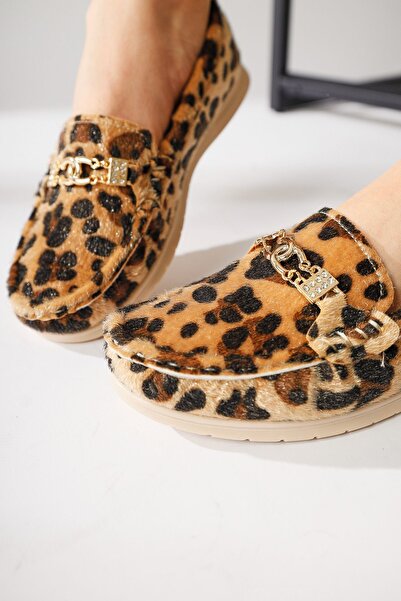 Limoya Turi Leopard Buckle Detailed Women's Casual Shoes
