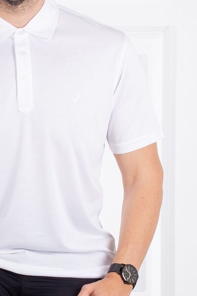 Sarar Μπλουζάκι Polo Yaka Modal Λευκό Συνέντευξης