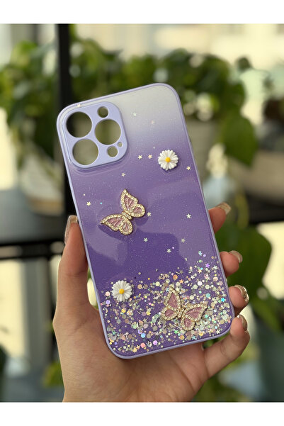 AMİDA Iphone 13 Pro Max Uyumlu Kılıf Mor
