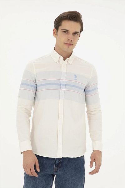 U.S. Polo Assn. Ανδρικό αθλητικό πουκάμισο Polo U.S. - Σκούρο μπλε, κανονική εφαρμογή G08GLL004.000.1831534 Otsa 032