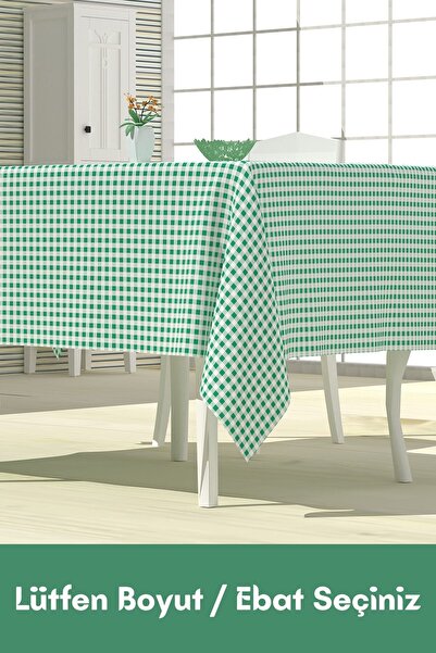 LATTE TEKSTİL مفرش طاولة وأدوات مائدة من القماش القطني الأخضر