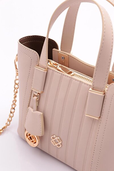 DGN 602 Women's Wallet Attached Bag Beige