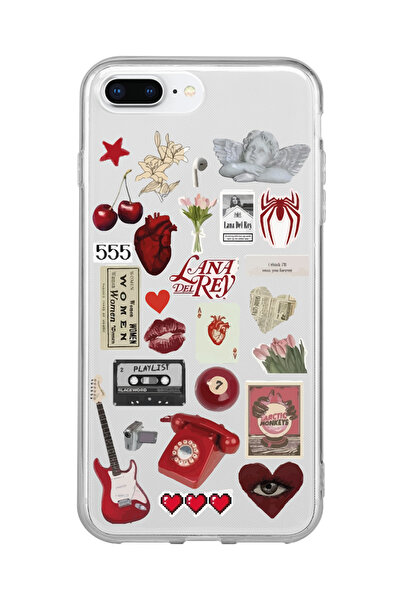 SUPER FRAME Iphone 7 PLUS - 8 PLUS Uyumlu Lana Del Rey Sticker Tasarımlı Şeff...