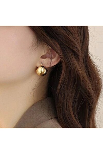 B.BOXED Vip model çelik küpe gold