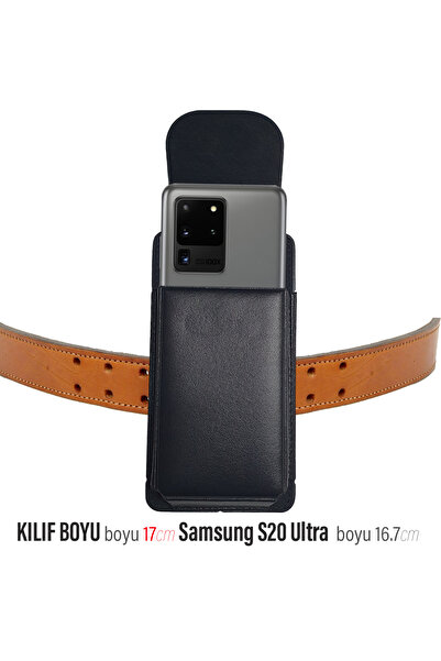 EXENAR Samsung S20 Ultra - Curea verticală din piele artificială și husă cu c...