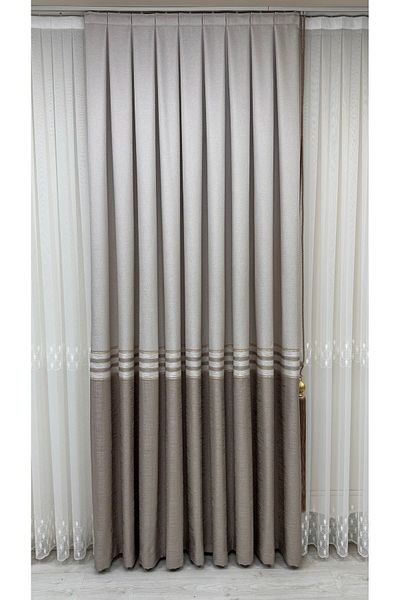 Fon Dünyası Clipboard Background Curtain Beige Cappucino (Single Wing)
