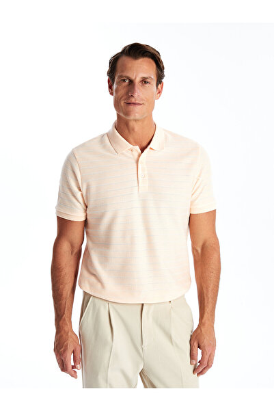 LC Waikiki Ανδρικό μπλουζάκι με κοντό μανίκι με ριγέ γιακά