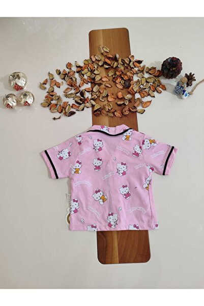 minilovebaby HELLO KİTY önden düğmeli yakalı bebek pijama takımı